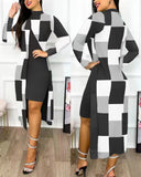 Huibaolu New Women's Wear 2024 Fashion Split Printing 2-Piece Set