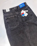 Huibaolu Year's Popular Street Clothing JNCO Jeans Y2K Casual Hip-Hop Blue Baggy Jeans