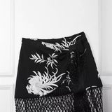 Huibaolu New Tassel Embroidery Fashionable Gauze Cage Skirt 3183201