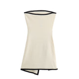 Huibaolu New Summer Style Knitted Slim Chest Mini Dress Apron