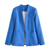 Huibaolu New Multi-Color Solid-Color Slimming Simple Leisure Suit Jacket 2274773