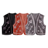 Huibaolu And Winter New Beaded Embroidered Velvet Vest 6895232