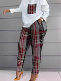 Huibaolu Fashionable Autumn And Winter Women's Casual Comfortable Printed Long-Sleeved Trousers Suit