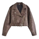 Huibaolu New Spring Style Skinny Leather Locomotive Jacket 4341730