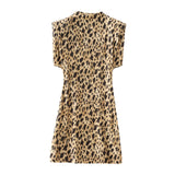 Huibaolu Spring Animal Print Fashionable Short Dress 2523142