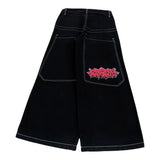 Huibaolu Wide-Legged Jeans Jnco Street Hip-Hop Personality Y2K Straight Casual Pants