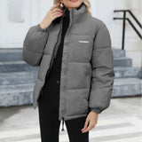 Huibaolu Size Women's Warm Coat 2024 Winter New Women's Cotton-Padded Coat Cotton-Padded Jacket