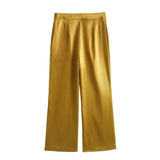 Huibaolu Early Spring, The New Gold Straight-Cut Suit Jacket 8753599 Vertical Trousers Suit