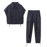 Huibaolu Spring Pocket Umbrella Shirt 2208674 Overalls 2212674 Suit