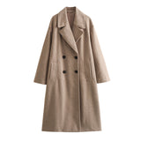 Huibaolu New Soft Double-Breasted Loose Coat Coat 3046269