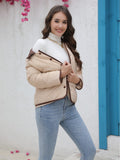 Huibaolu Station New Cotton-Padded Clothes Ins Cotton-Padded Light Cotton-Padded Jacket 2024 Spring And Autumn Fashionable Ladies' Small Fragrant Style Jacket