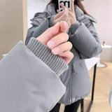 Huibaolu 2024 Winter Loose Puffer Cotton Padded Jacket Women Oversize Thicken Warm Hooded Parkas Woman Korean Waterproof Overcoat