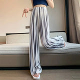 Huibaolu Dyed Gradient Wide Leg Pants for Women Summer Thin High Waist Loose Slim Casual Pants Pants