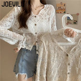 Huibaolu Cardigan Summer Thin Sunscreen Shirts Super Fairy Hollow Out Top Spring and Autumn Sling Skirt with Blouse Fashion Shawl