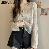 Huibaolu Cardigan Summer Thin Sunscreen Shirts Super Fairy Hollow Out Top Spring and Autumn Sling Skirt with Blouse Fashion Shawl