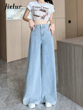 Huibaolu Casual Vintage Jeans Women Korean Style Denim Pants High Waist Wide Leg Jeans Lady Fashion Loose Streetwear Jeans Female