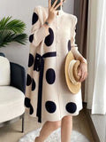 Huibaolu women's one-piece dress fashionable 2023 new fashion age reducing high-end sexy dress Polyester Straight