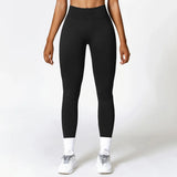 Huibaolu Seamless Scrunch Legging Pants Raises Butt Sporty Women Gym Fitness Leggings High Waist Leisure Sport Tights Push Up Black