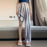 Huibaolu Dyed Gradient Wide Leg Pants for Women Summer Thin High Waist Loose Slim Casual Pants Pants