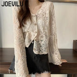 Huibaolu Cardigan Summer Thin Sunscreen Shirts Super Fairy Hollow Out Top Spring and Autumn Sling Skirt with Blouse Fashion Shawl