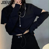 Huibaolu Removable Sleeve with Chain Top Handsome Casual Waistband Cargo Pants 2 Piece Sets Women's Outfits Spring Summer Suits