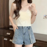 Huibaolu South Korean CHIC Summer New Super Hot Small Vest Sexy Mesh Splicing Bandeau Suspender Sexy Camisole