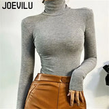 Huibaolu Jumpsuit Sexy Thread Turtleneck Long Sleeve Snap on One-pieces T-Shirt Slim Fit Warm Bottom Shirt Y2k Bodysuit Lingerie