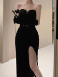 Huibaolu Women Bodycon Elegant Velvet Midi Prom Dress Sexy Vintage Slim Party Club Evening Vestidos Female Fashion Robe Clothes