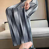 Huibaolu Dyed Gradient Wide Leg Pants for Women Summer Thin High Waist Loose Slim Casual Pants Pants