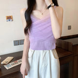 Huibaolu South Korean CHIC Summer New Super Hot Small Vest Sexy Mesh Splicing Bandeau Suspender Sexy Camisole