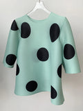 Huibaolu polka dot T-shirt 2023 summer new niche design feeling loose oversized top Slight Strech t shirt