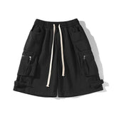 Huibaolu Streetwear Hip Hop Cargo Shorts Women Harajuku High Waist Big Pocket Y2K Shorts Female American Style Wide Leg Short Pants