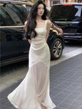 Huibaolu Women Elegant  Mermaid Dress Summer New Fashion Beige Vestidos Female Bodycon Dresses Prom Evening Party Fashion Clothing