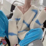 Huibaolu Winter Thick Warm Sweater Coat Women Casual Loose Soft Knitted Cardigan Ladies Korean V-Neck Single-Breasted Cardigans