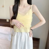 Huibaolu South Korean CHIC Summer New Super Hot Small Vest Sexy Mesh Splicing Bandeau Suspender Sexy Camisole