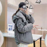 Huibaolu 2024 Winter Loose Puffer Cotton Padded Jacket Women Oversize Thicken Warm Hooded Parkas Woman Korean Waterproof Overcoat