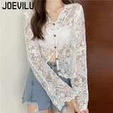 Huibaolu Cardigan Summer Thin Sunscreen Shirts Super Fairy Hollow Out Top Spring and Autumn Sling Skirt with Blouse Fashion Shawl