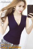 Huibaolu Top vetement femme 11 Colors Fashion Vest Casual Sleeveless Sexy V-Neck Women Summer Korean Knitted Cotton Womens Clothes
