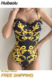 Huibaolu Cut Swimwear 2023 Women One Piece Swimsuit Female Push Up Bathing Suit High Waist Swimming Suits For Women Solid Monokini