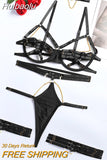 Huibaolu Sensual Lingerie Sexy Porn Underwear Women Body 5-Piece Intimate Naked Without Censorship Bra And Panty Exotic Sets