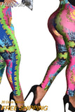 Huibaolu Paisley Print High Waist Bodycon Pencil Pants for Women Streetwear Legging Fashion Active Skinny Trousers