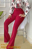 huibaolu Print Buttoned Shirt &amp; High Waist Pants Set Women Two Piece Set Outfits