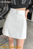 Huibaolu Waist Pencil Skirt Casual Autumn Tweed Mini Shorts Skirts Elegant Package Hip Bright Silk Skirt Women Sexy Clubwear O118