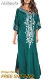 Huibaolu Indie Folk Lace Up V-Neck Batwing Sleeve Summer Beach Dress Tunic Women Beachwear kaftan Maxi Dress Robe Sarong Q775