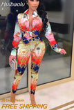 Huibaolu Women Paisley Two 2 Piece Set Outfits Elegant INS Blouses Shirt Tops and Legging Pants Matching Set Vintage Tracksuit