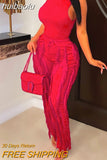 huibaolu Tank Tops & Tassel Decor Drawstring Pants Set Women Two Piece Set