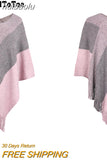 huibaolu Tassel Design Knitted Ponchos and Capes Women Casual Shawl Cloak Tops Free Size