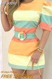 huibaolu Sleeve Colorblock Bodycon Dress