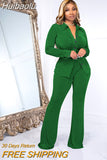 Huibaolu Streetwear Velvet Women's Set INS Long Sleeve Ruched Button Front Shirt and Flare Pants Suit Two 2 Piece Set Tracksuit