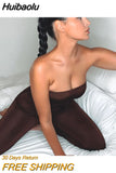 Huibaolu Strapless Bodycon Jumpeuit Women Romper Streetwear One Piece Outfit Women Backless Brown Black Jumpsuit Female Ladies 2023